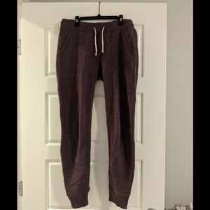 Alternative Eco-Fleece Jogger Pants in true wine